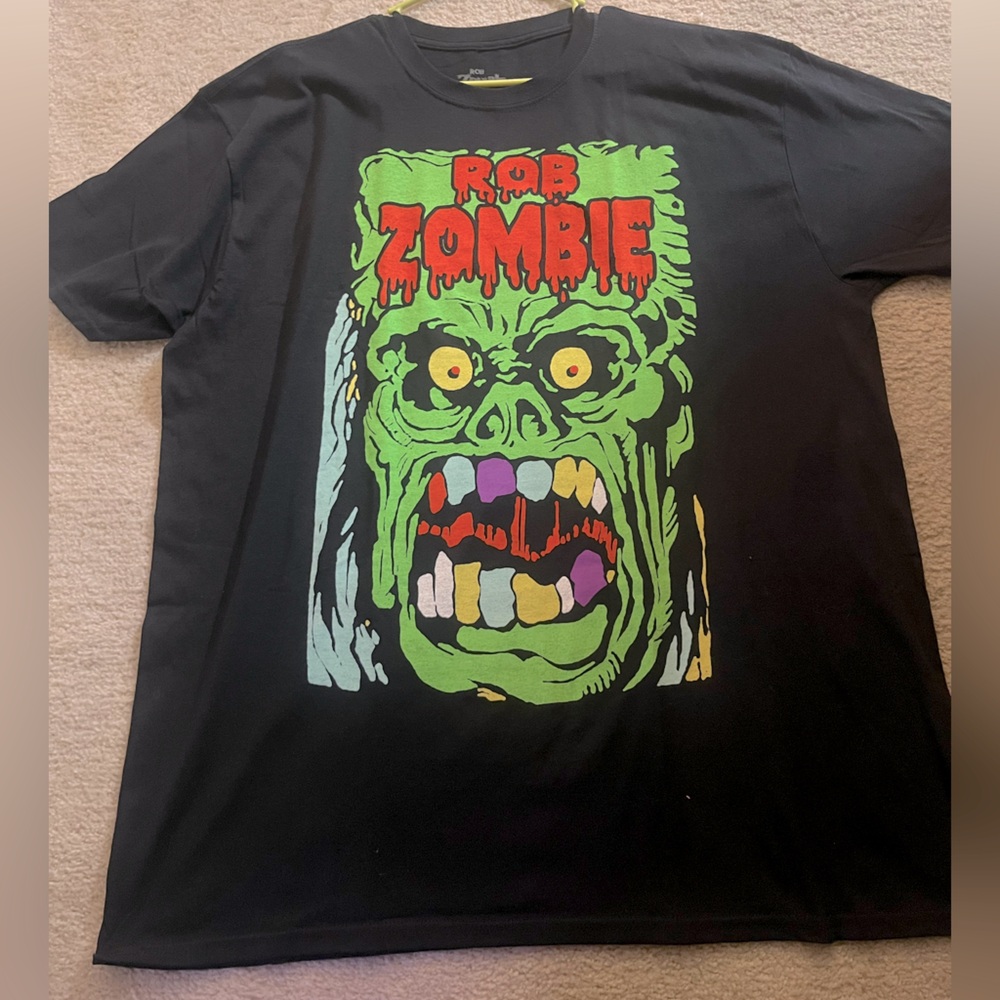 BRAND NEW ROB ZOMBIE TOUR 2018 GREEN FACE MENS T SHIRT SZ 2XL